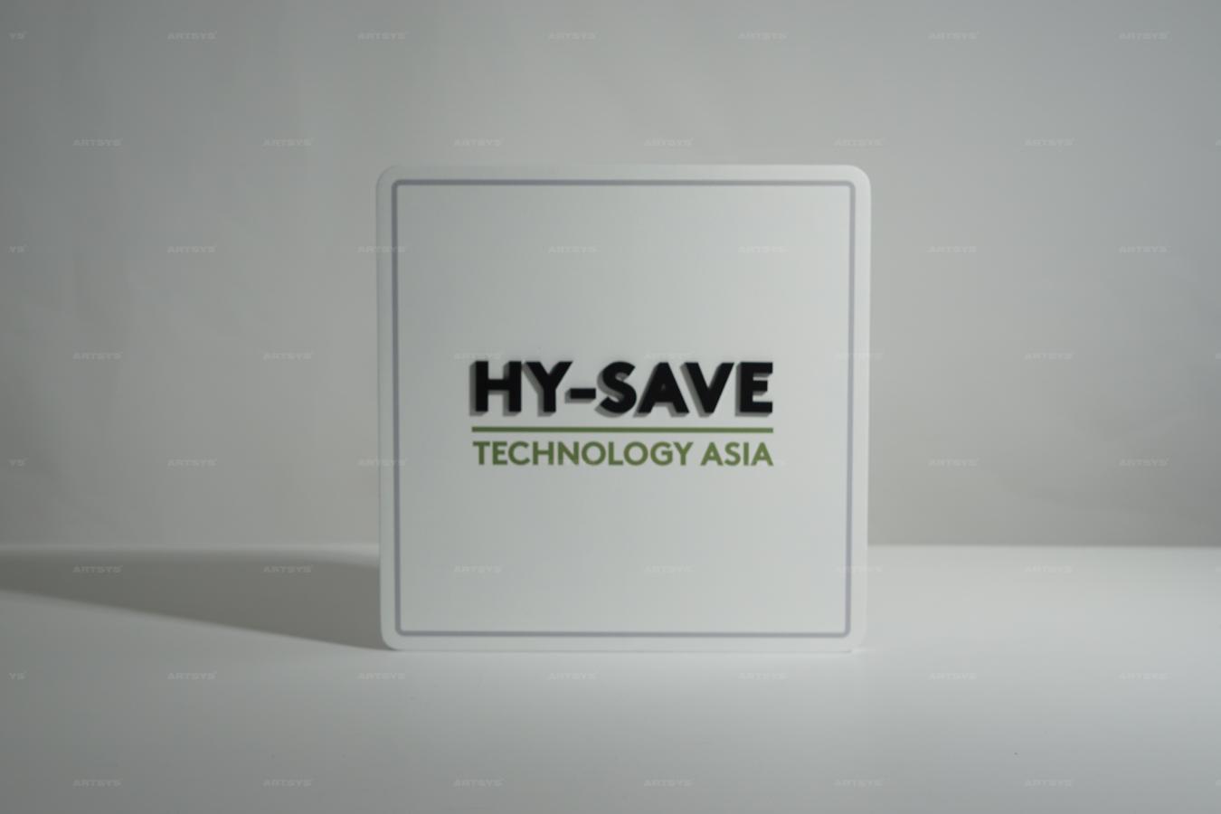 아트시스의 HY-SAVE 기술 아시아 로고 아크릴 사인판